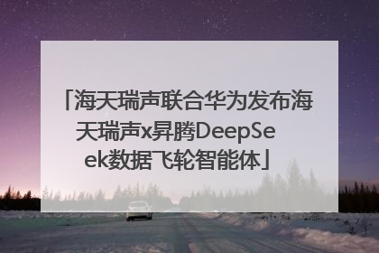 海天瑞声联合华为发布海天瑞声x昇腾DeepSeek数据飞轮智能体