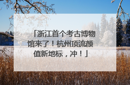 浙江首个考古博物馆来了！杭州顶流颜值新地标，冲！