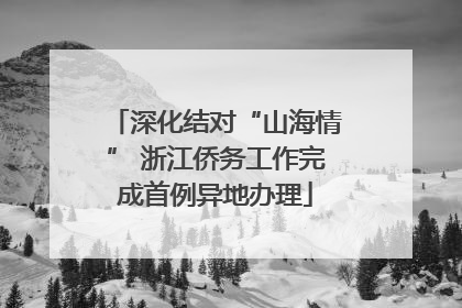 深化结对“山海情” 浙江侨务工作完成首例异地办理