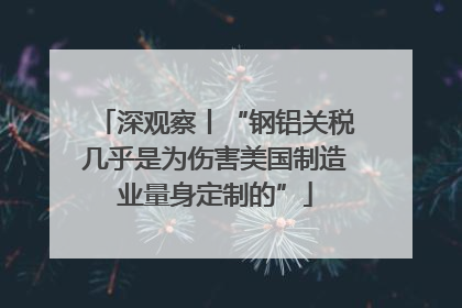 深观察丨“钢铝关税几乎是为伤害美国制造业量身定制的”
