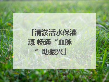 清淤活水保灌溉 畅通“血脉”助振兴