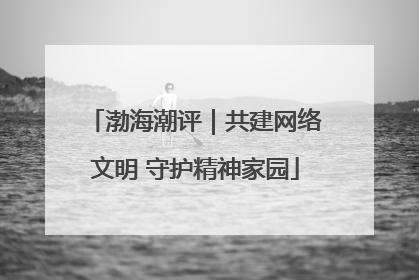渤海潮评｜共建网络文明 守护精神家园