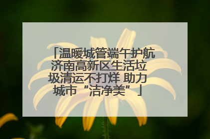 温暖城管端午护航 济南高新区生活垃圾清运不打烊 助力城市“洁净美”