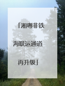 湘粤非铁海联运通道再升级