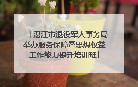 湛江市退役军人事务局举办服务保障暨思想权益工作能力提升培训班