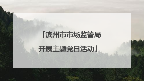 滨州市市场监管局开展主题党日活动