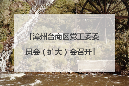 漳州台商区党工委委员会（扩大）会召开