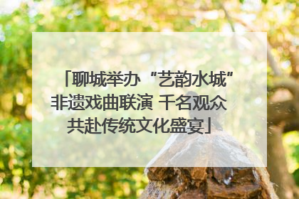 聊城举办“艺韵水城”非遗戏曲联演 千名观众共赴传统文化盛宴