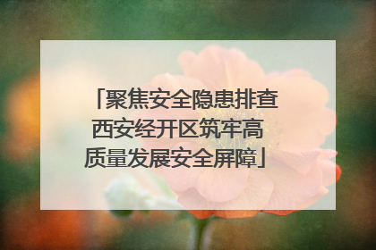 聚焦安全隐患排查 西安经开区筑牢高质量发展安全屏障