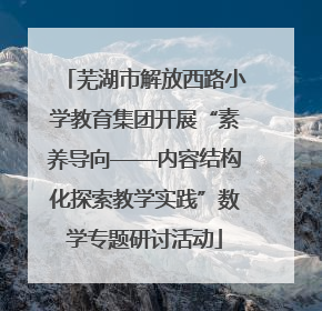 芜湖市解放西路小学教育集团开展“素养导向——内容结构化探索教学实践”数学专题研讨活动
