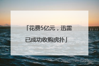 花费5亿元，迅雷已成功收购虎扑