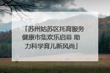 苏州姑苏区托育服务健康市集欢乐启幕 助力科学育儿新风尚