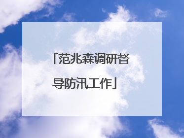 范兆森调研督导防汛工作