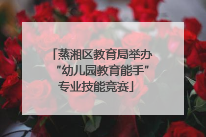 蒸湘区教育局举办“幼儿园教育能手”专业技能竞赛