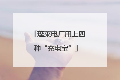 蓬莱电厂用上四种“充电宝”