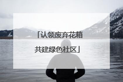 认领废弃花箱 共建绿色社区