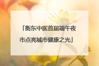 衡东中医首届端午夜市点亮城市健康之光