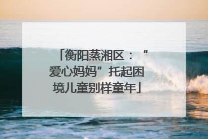 衡阳蒸湘区：“爱心妈妈”托起困境儿童别样童年