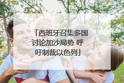 西班牙召集多国讨论加沙局势 呼吁制裁以色列