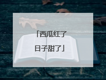 西瓜红了 日子甜了