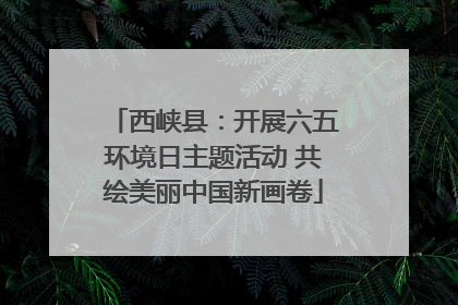 西峡县：开展六五环境日主题活动 共绘美丽中国新画卷