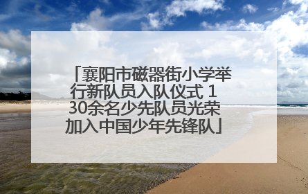 襄阳市磁器街小学举行新队员入队仪式 130余名少先队员光荣加入中国少年先锋队
