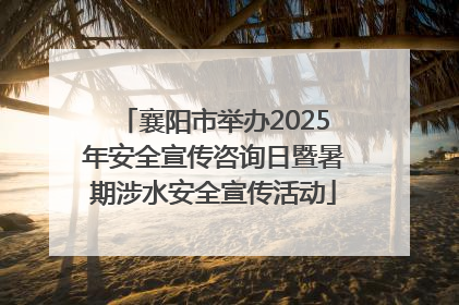 襄阳市举办2025年安全宣传咨询日暨暑期涉水安全宣传活动