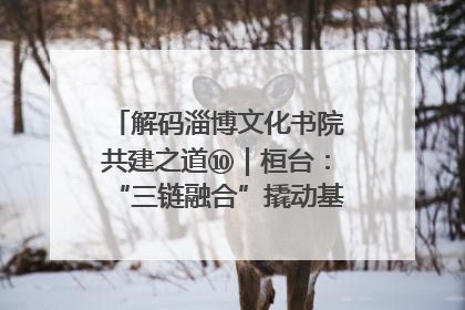 解码淄博文化书院共建之道⑩｜桓台：“三链融合”撬动基层文化共治新动能