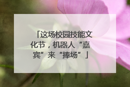 这场校园技能文化节，机器人“嘉宾”来“捧场”
