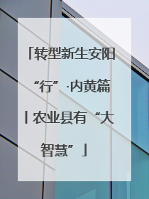 转型新生安阳“行”·内黄篇丨农业县有“大智慧”