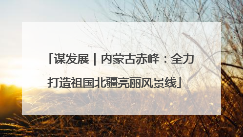 谋发展｜内蒙古赤峰：全力打造祖国北疆亮丽风景线