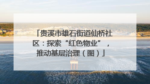 贵溪市雄石街道仙桥社区：探索“红色物业”，推动基层治理（图）