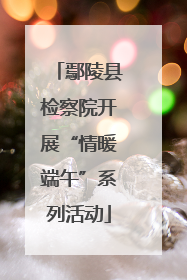 鄢陵县检察院开展“情暖端午”系列活动