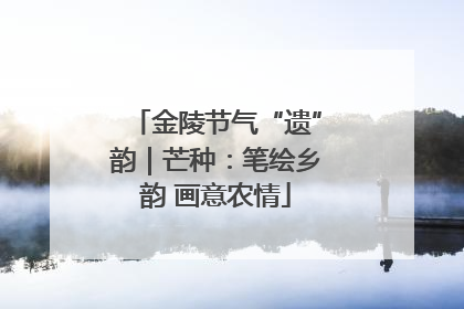 金陵节气“遗”韵｜芒种：笔绘乡韵 画意农情