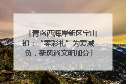 青岛西海岸新区宝山镇：“零彩礼”为爱减负，新风尚文明加分