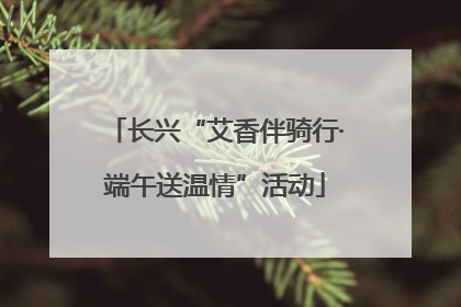 长兴“艾香伴骑行·端午送温情”活动