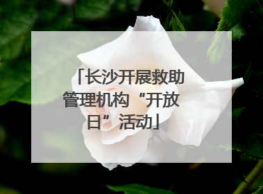 长沙开展救助管理机构“开放日”活动
