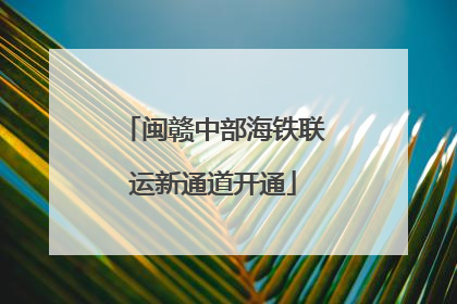 闽赣中部海铁联运新通道开通