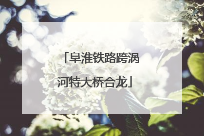 阜淮铁路跨涡河特大桥合龙