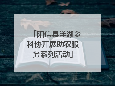 阳信县洋湖乡科协开展助农服务系列活动