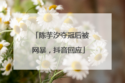 陈芋汐夺冠后被网暴，抖音回应