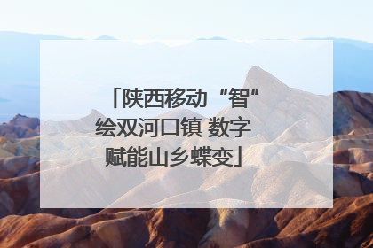 陕西移动“智”绘双河口镇 数字赋能山乡蝶变
