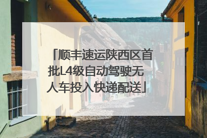 顺丰速运陕西区首批L4级自动驾驶无人车投入快递配送
