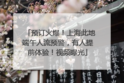 预订火爆！上海此地端午人流预警，有人提前体验！视频曝光