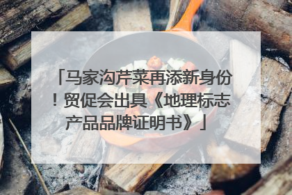 马家沟芹菜再添新身份！贸促会出具《地理标志产品品牌证明书》