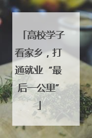 高校学子看家乡，打通就业“最后一公里”