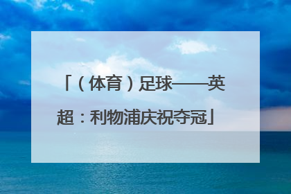 （体育）足球——英超：利物浦庆祝夺冠