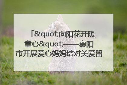 "向阳花开暖童心"——襄阳市开展爱心妈妈结对关爱留守困境儿童庆"六一"活动