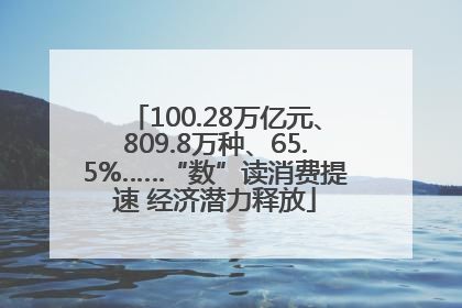 100.28万亿元、809.8万种、65.5%……“数”读消费提速 经济潜力释放