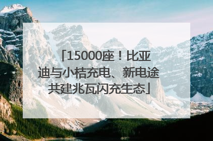 15000座！比亚迪与小桔充电、新电途共建兆瓦闪充生态